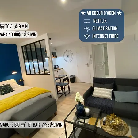 Apartament Le Standing - Au Coeur D'agen - Self Checkin - Wifi - Netflix - Smart Tv - Luqs Fr Agen